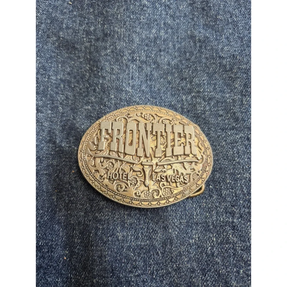 Vintage Frontier Hotel Las Vegas Casino Belt Buckle - Rare Patina